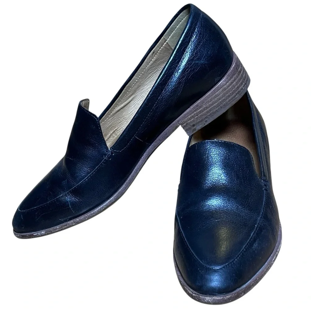 Madewell Black Leather Women’s Slip-On Loafers — Size 8.5 - Picture 3 of 15